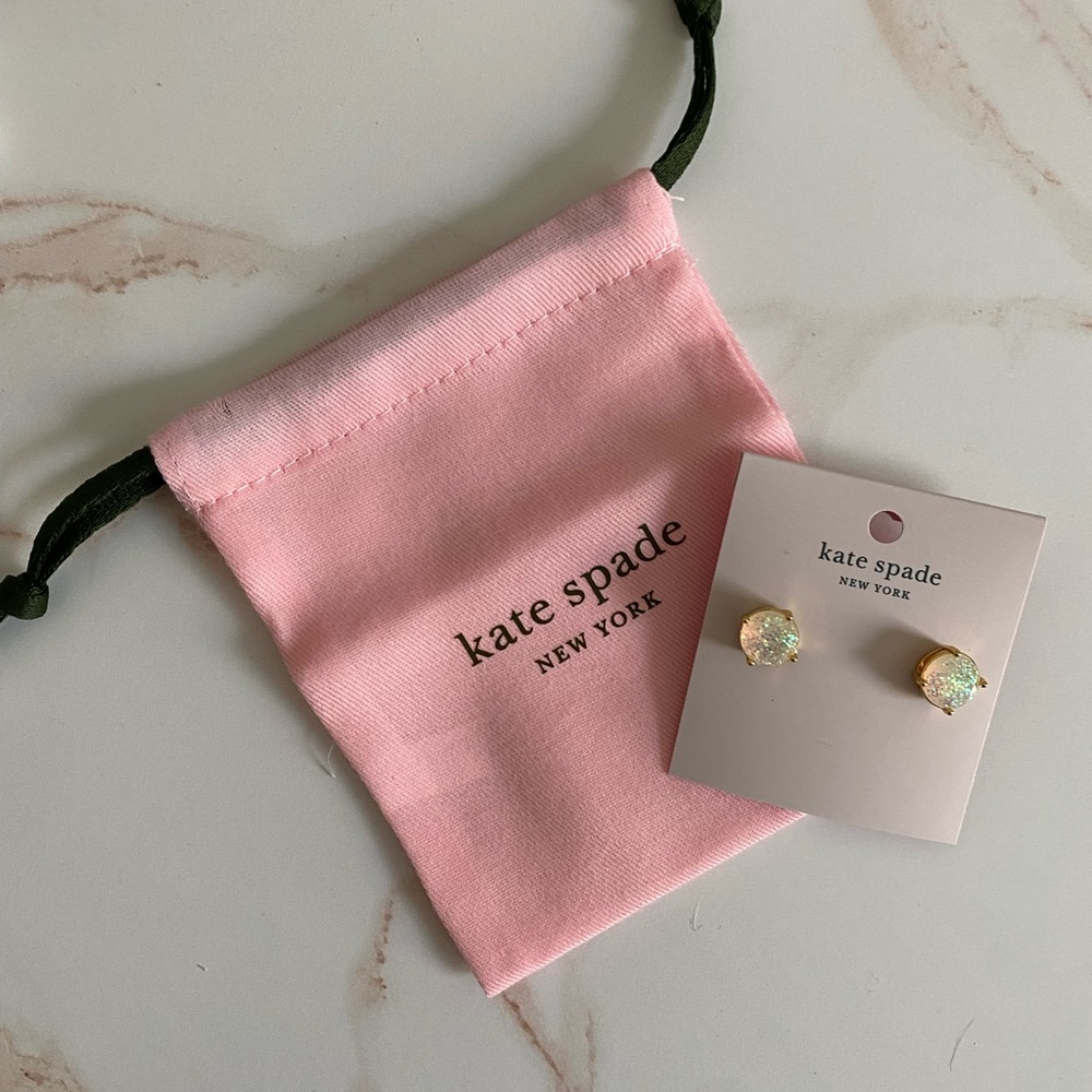 KATE SPADE NWT Glitter Gumdrop Stud Earrings - Picture 4 of 6